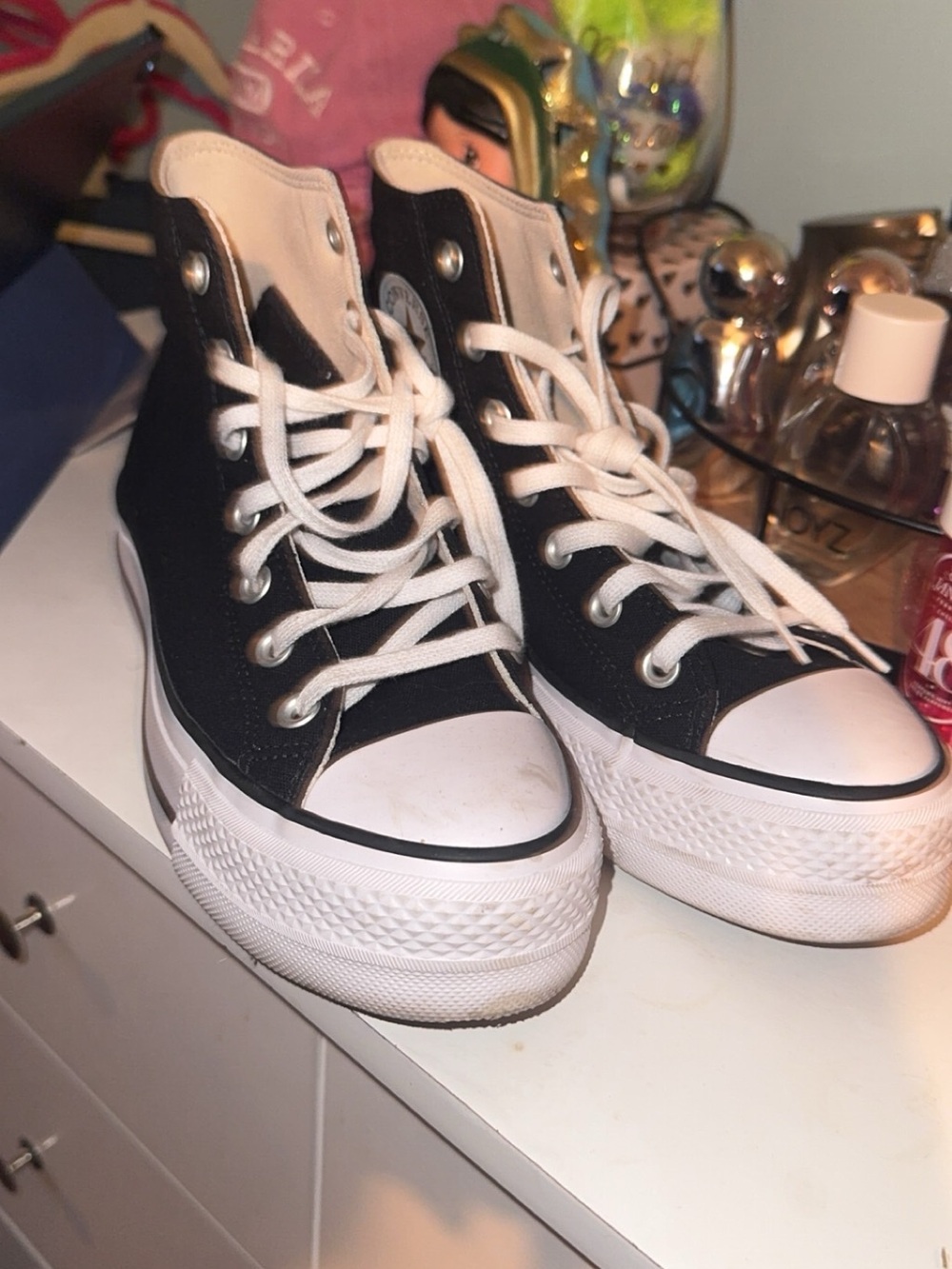 Converse Black & White High-Top Platform Sneakers - Women